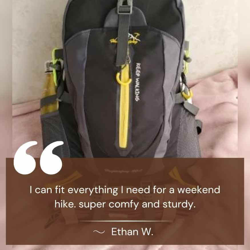 BowLift | 40L Waterproof Hiking Backpack with Multiple Compartments for Outdoor Adventures and Travel