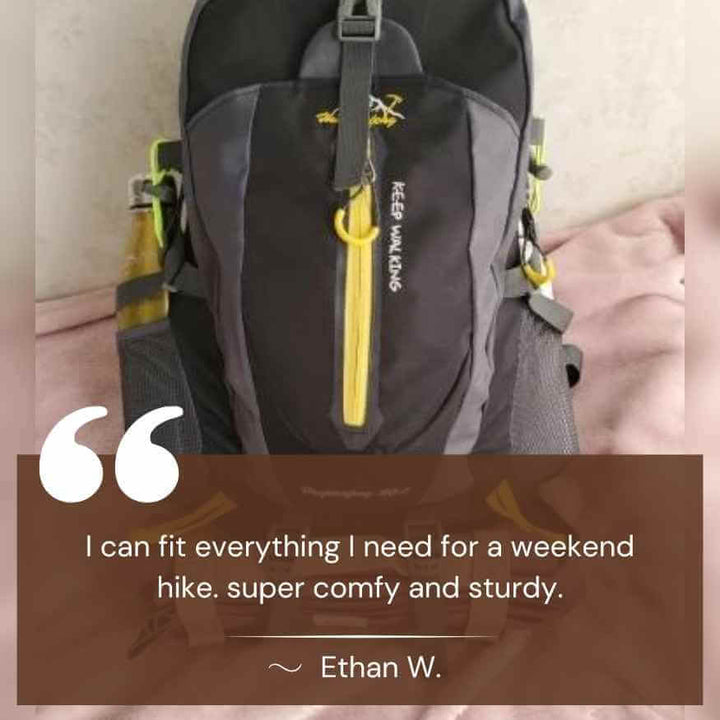 BowLift | 40L Waterproof Hiking Backpack with Multiple Compartments for Outdoor Adventures and Travel
