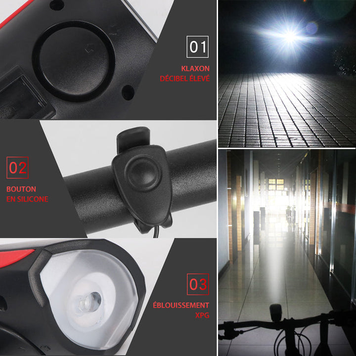USB-rechargeable mountain bike headlight | Bowlift