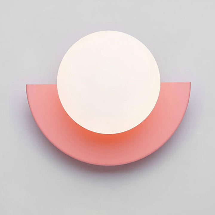 BowLift | Glass Globe Wall Light with Colourful Base