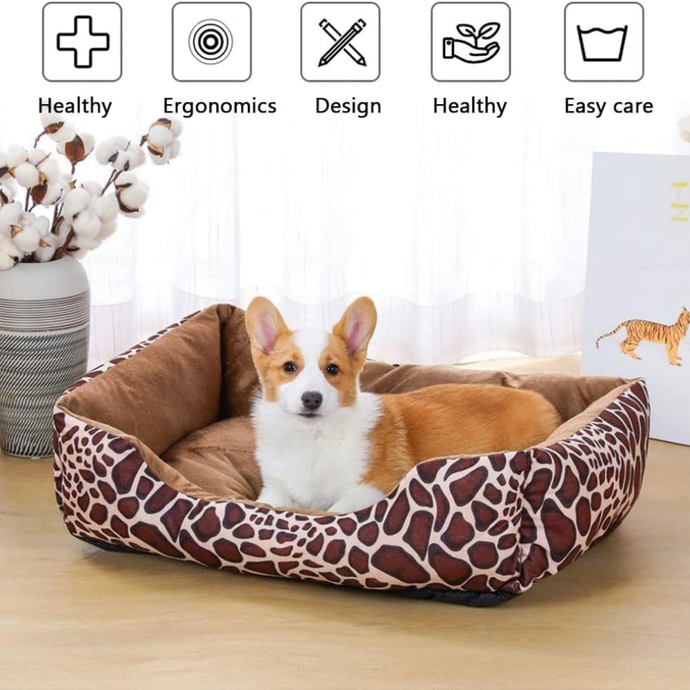 WildComfort • Plush Leopard Print Bed