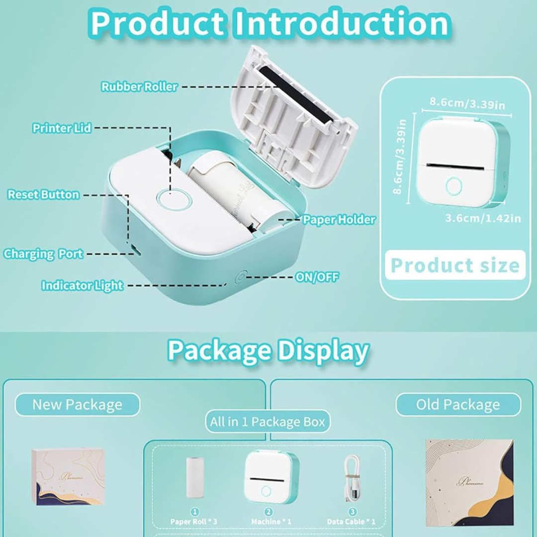 Mini Bluetooth Thermal Printer Bowlift