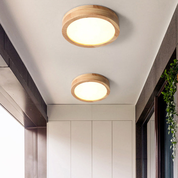 BowLift | Ceiling Light Wooden LED Flush Mount Fixture