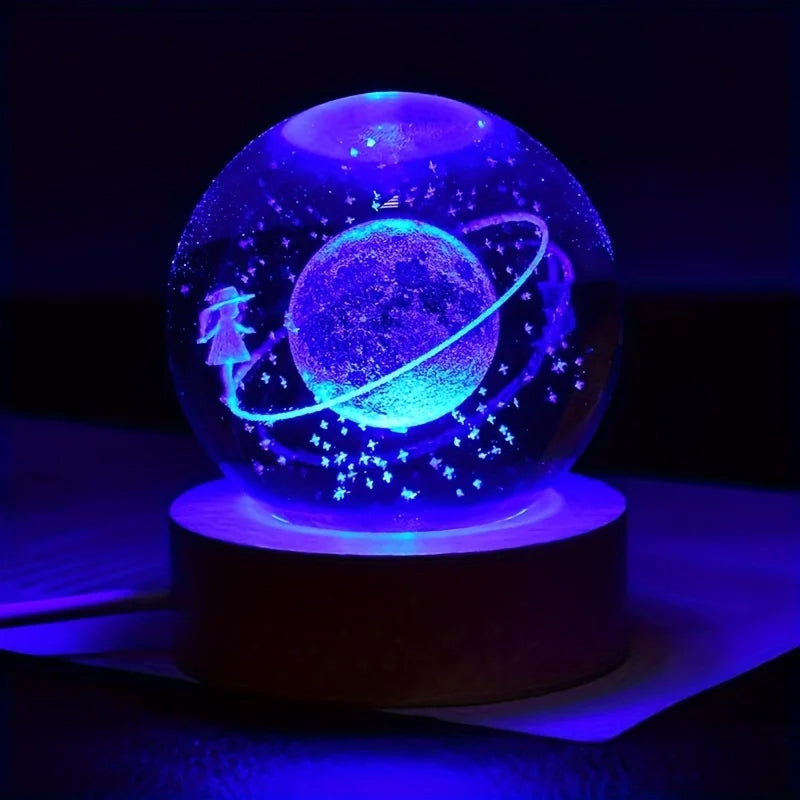 BowLift | Dreamy Galaxy 3D Planets Lighted Glass Sphere