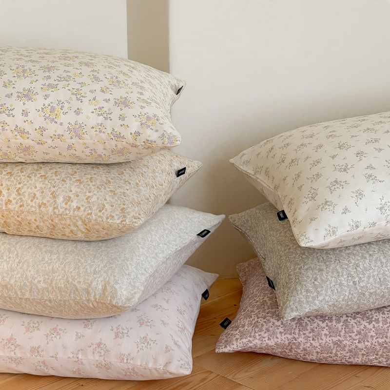 Cotton pillowcase, double-layered, pair