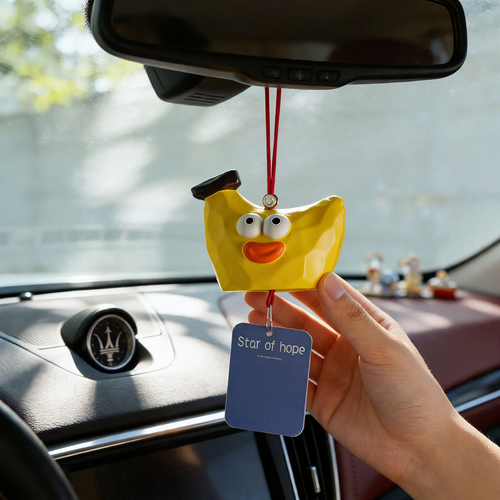 Rubber-scented hangers for rearview mirror, banana design