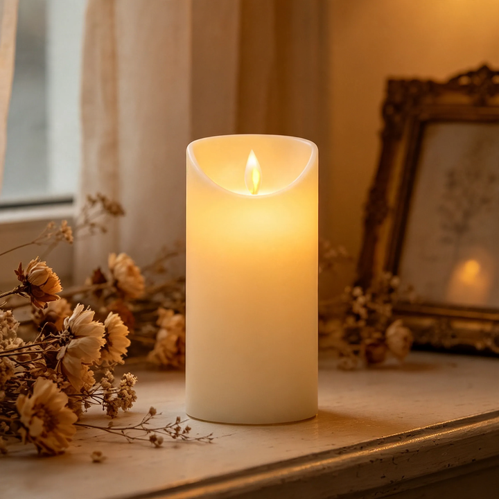 LED electronic candles in ivory appearance