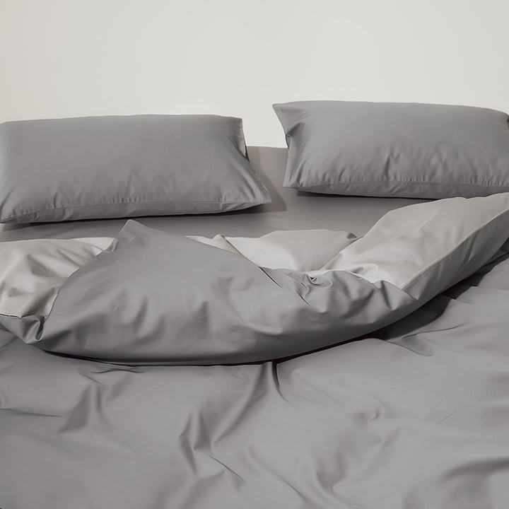 Cotton bedding set, 4-piece, long-staple combed