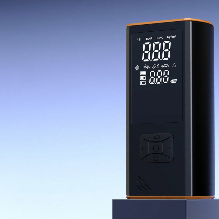 Portable electric air pump for car tires