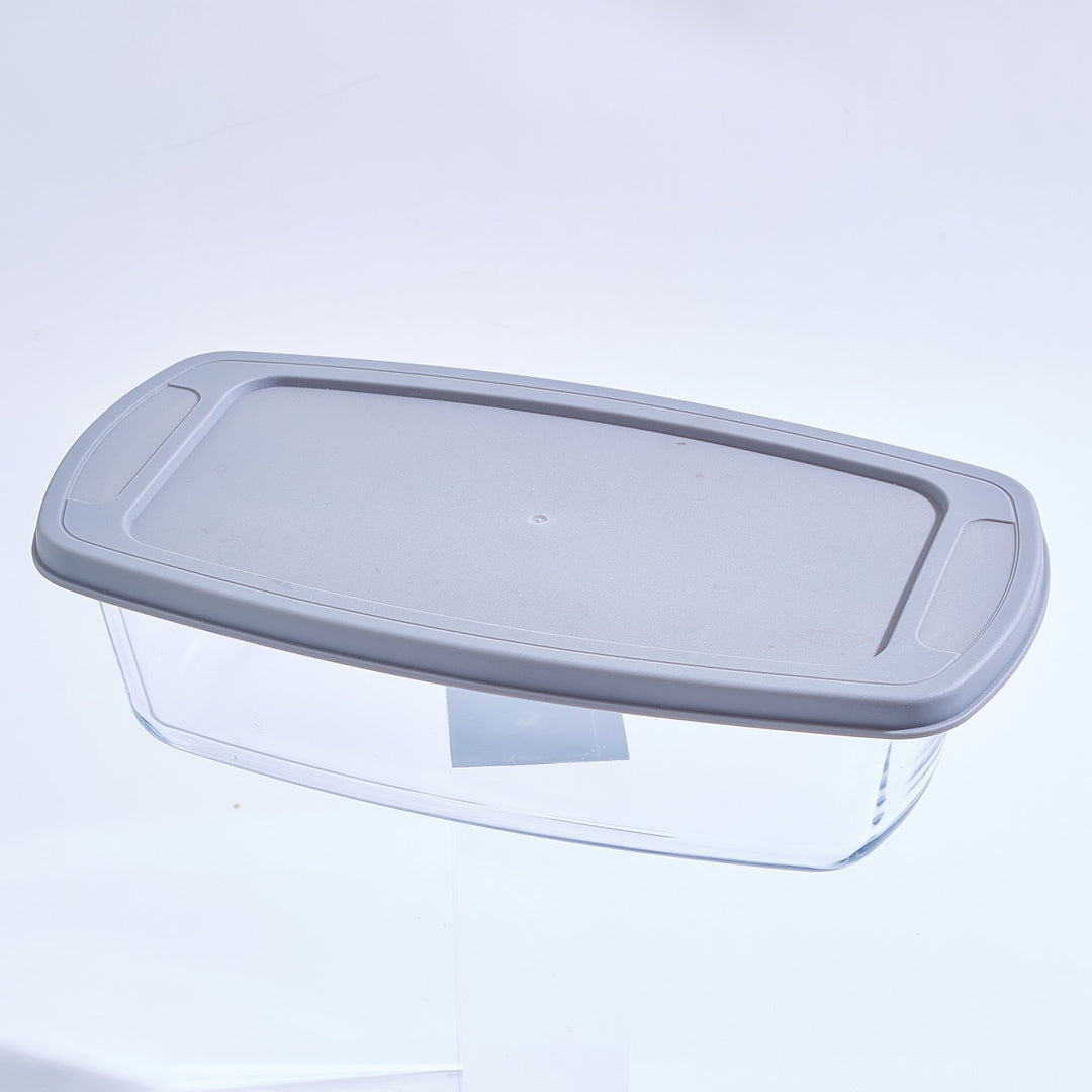 Glass baking tray made of borosilicate glass, rectangular