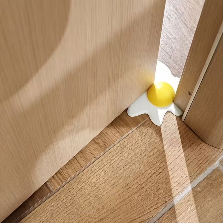 Doorstop in fried egg look, 3D print