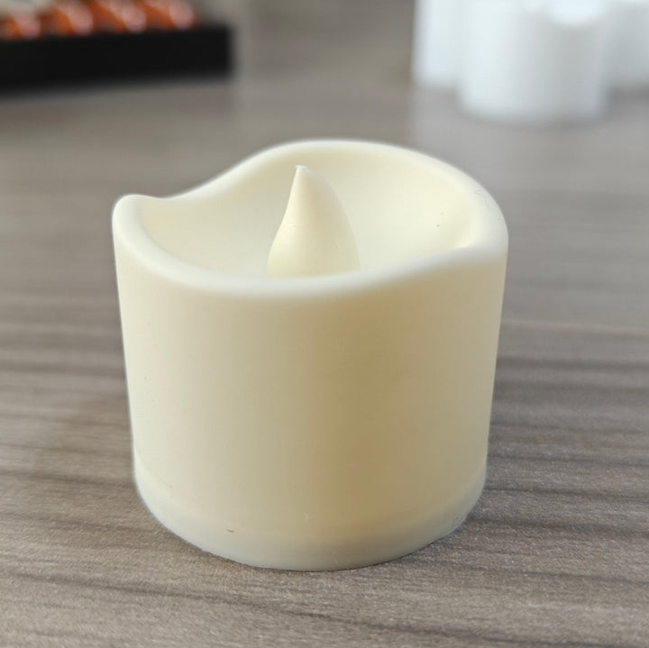LED candle light with wave edge, PP plastic