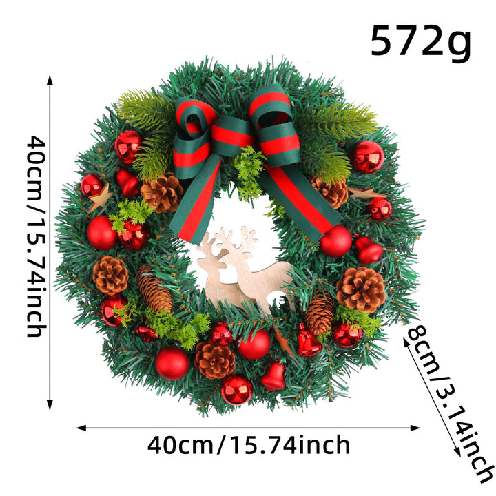 Christmas wreath made of polyester and PVC