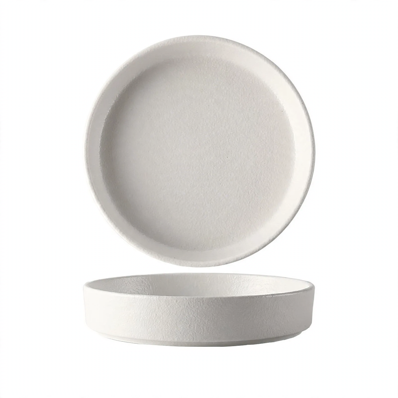 Stainless steel plate, round, 17–23 cm