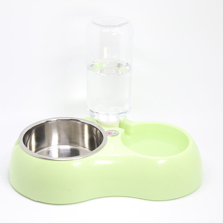 Stainless Steel Feeding Bowl Set with Water Dispenser