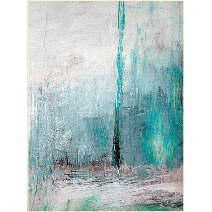 White and blue bedroom rug modern abstract oil painting pattern area rug polyester washable rug | Bowlift