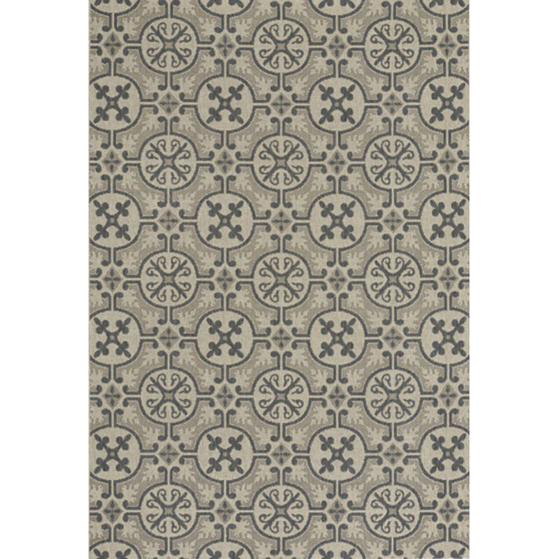 BowLift | Moroccan Circle Pattern Rug in Brown Polyester Floor Mat Anti-Slip Area Rug for Home Decor