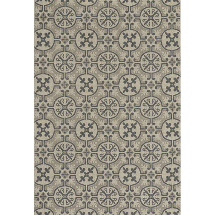 BowLift | Moroccan Circle Pattern Rug in Brown Polyester Floor Mat Anti-Slip Area Rug for Home Decor