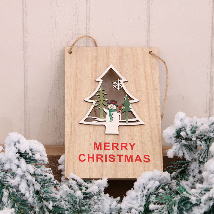 Wooden Holiday Sign Bowlift