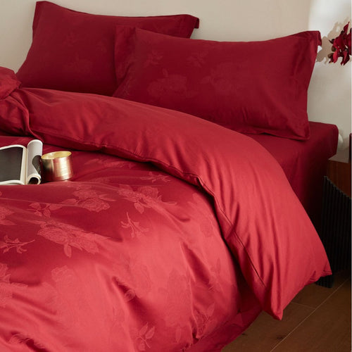 Cotton bedding set, 4-piece, wedding style