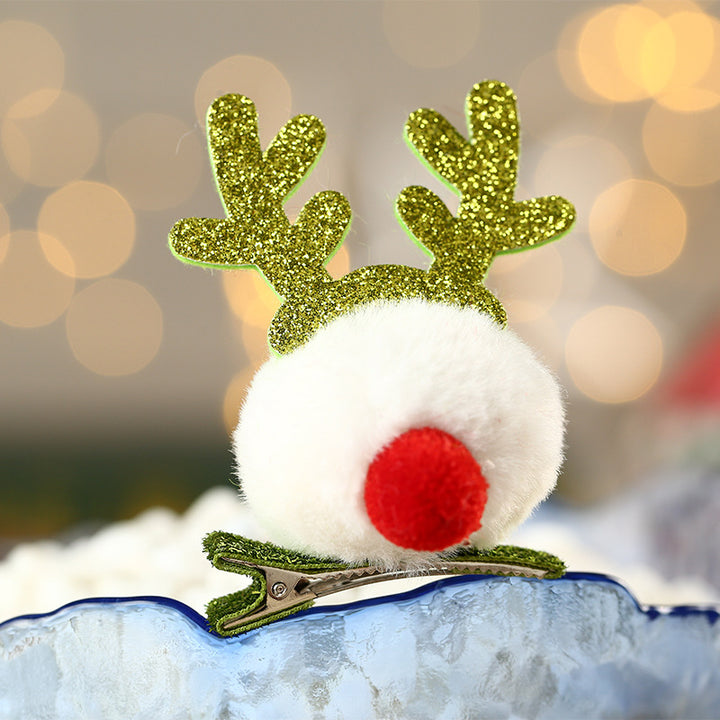 Festive Reindeer Hair Clip Bowlift
