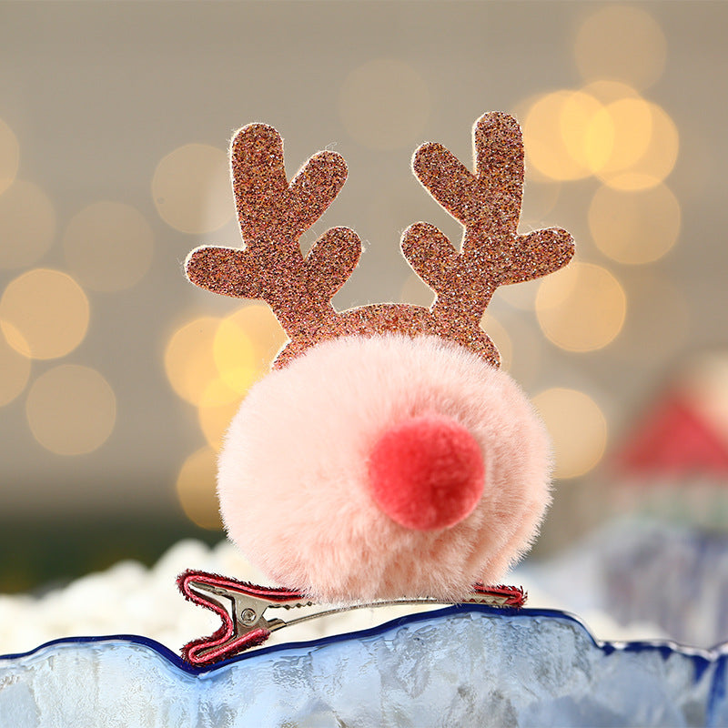 Festive Reindeer Hair Clip Bowlift