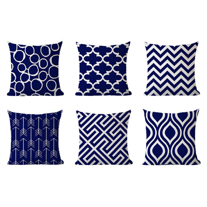 Decorative cushion cover with chevron zigzag pattern and concealed zipper Bowlift