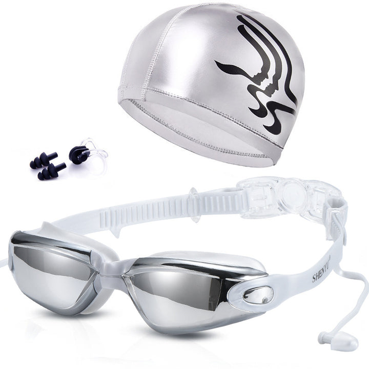 Swimming set with comfortable swimming goggles and trendy swimming cap Bowlift