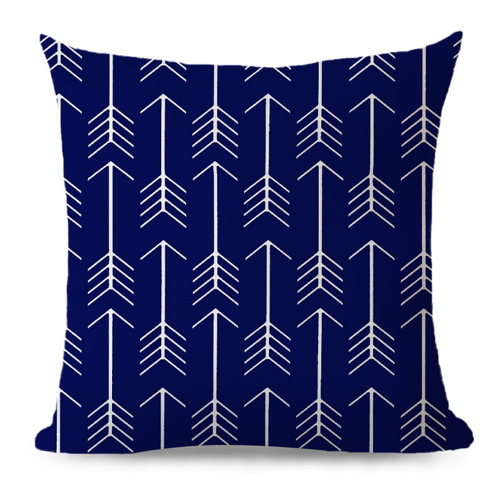 Decorative cushion cover with chevron zigzag pattern and concealed zipper Bowlift
