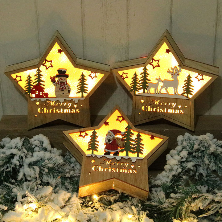 Illuminated Star-Shaped Christmas Decoration Bowlift