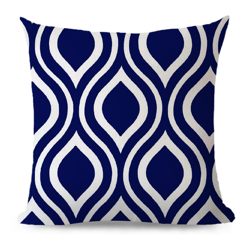 Decorative cushion cover with chevron zigzag pattern and concealed zipper Bowlift