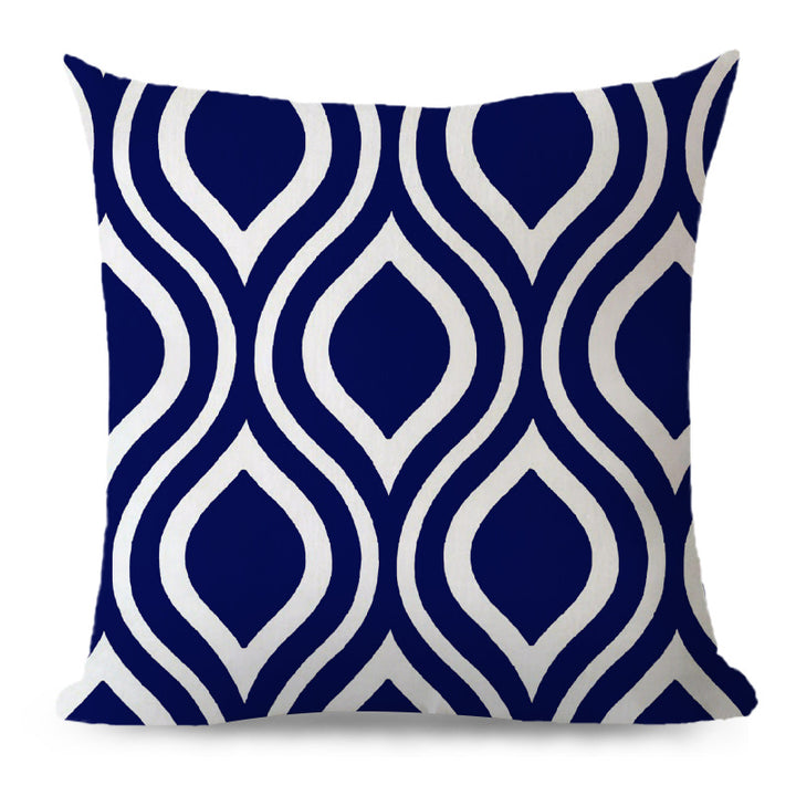 Decorative cushion cover with chevron zigzag pattern and concealed zipper Bowlift