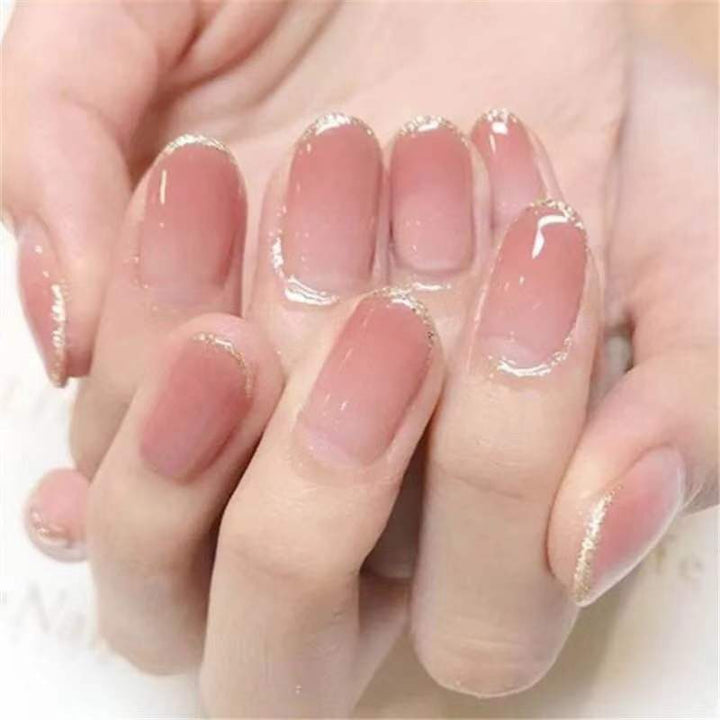 Elegant Glittering Press-On Nails