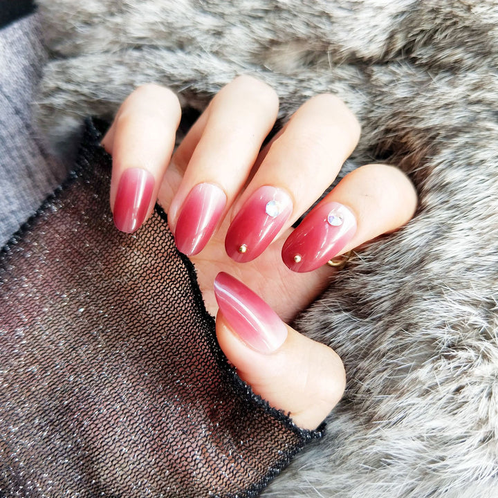 Elegant Glittering Press-On Nails