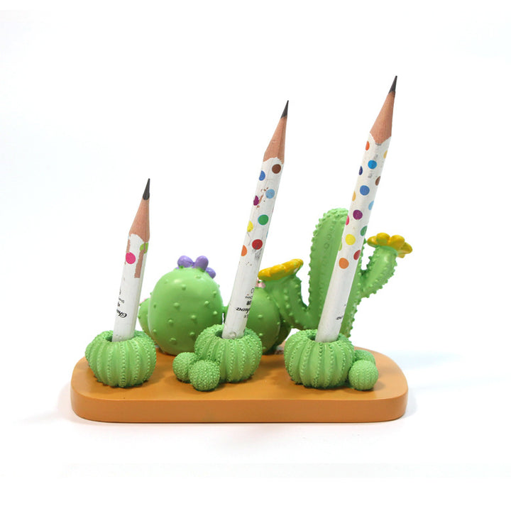 Cactus-Themed Desk Organizer