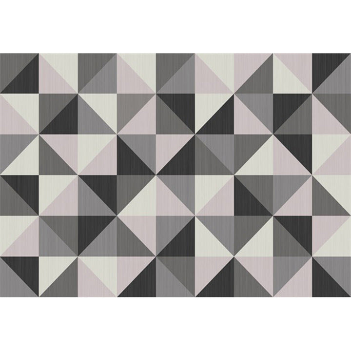 Simple Checked Pattern Rug Gray Polyester Rug Machine Washable Non-Slip Back Rug for Bedroom | Bowlift