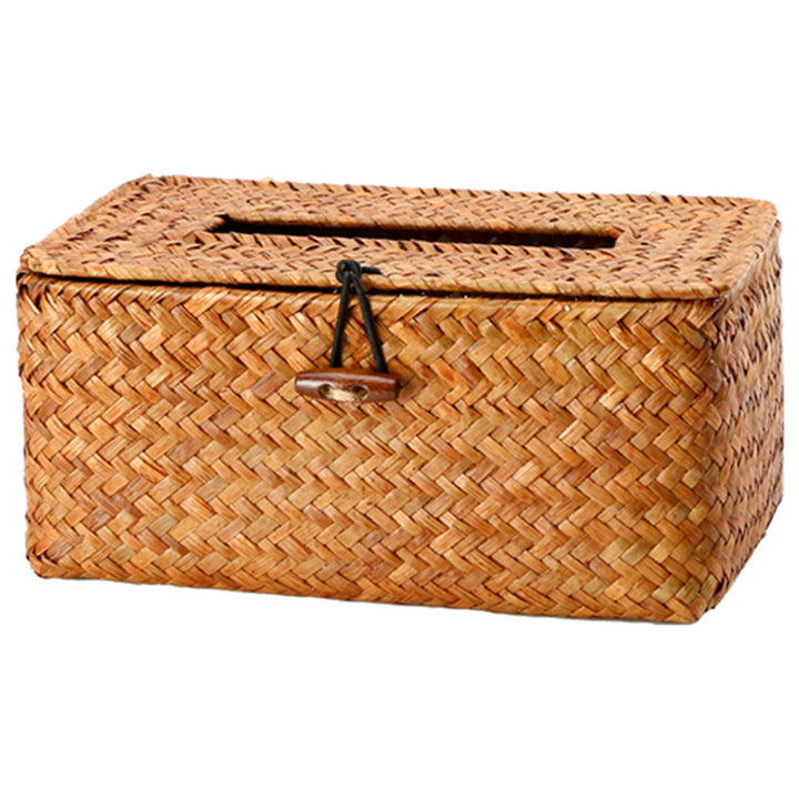 Handwoven Wicker Tissue Box Holder Bowlift