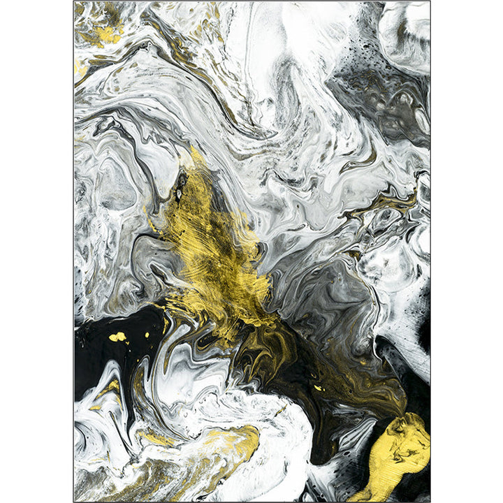 White Bedroom Rug Modern Abstract Oil Painting Pattern Rug Polyester Washable Rug | Bowlift