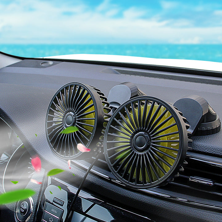 Dual-Head Rechargeable Portable Fan Bowlift
