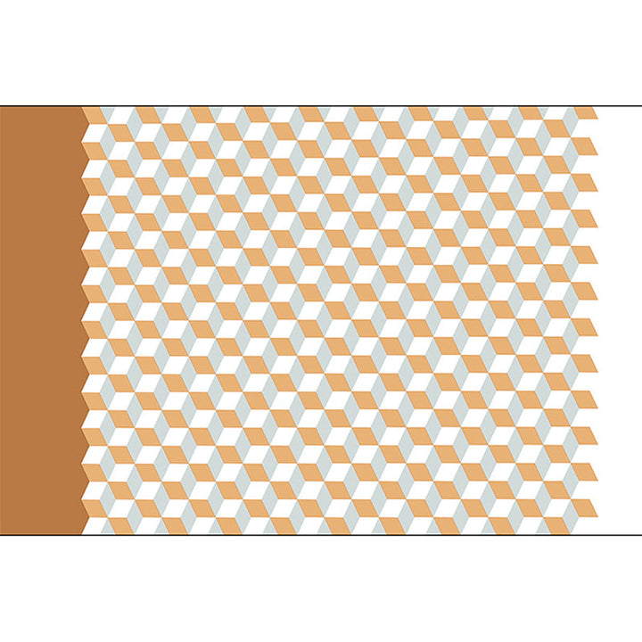 Modern living room rug Multicolored cube pattern rug Polyester non-slip backing washable rug | Bowlift