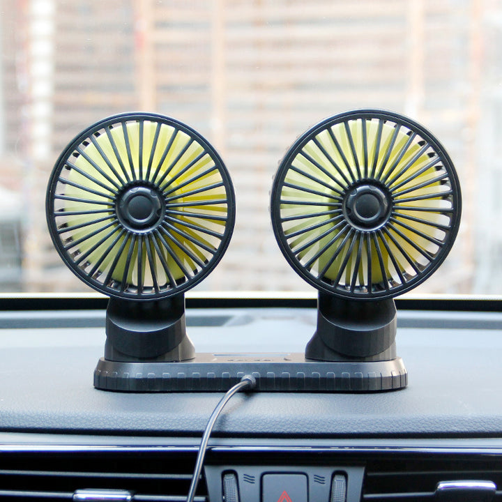 Dual-Head Rechargeable Portable Fan Bowlift