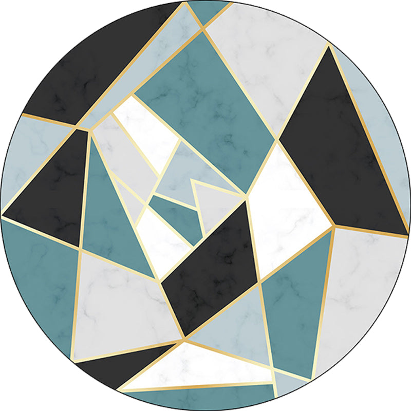Minimalist modern rug in gray geometric irregular shape pattern rug polyester non-slip rug for home decoration | Bowlift
