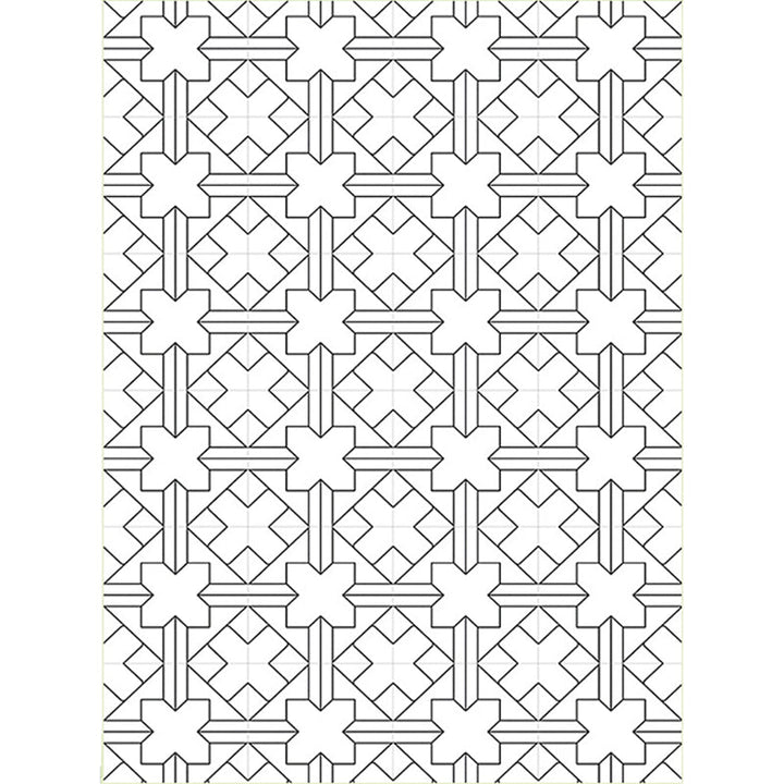 Simply modern rug in white geometric cross square pattern rug polyester pet-friendly rug for home decor | Bowlift