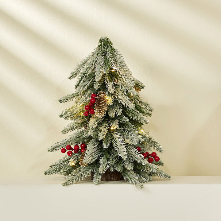 Miniature Christmas tree with artificial snow, 40 cm