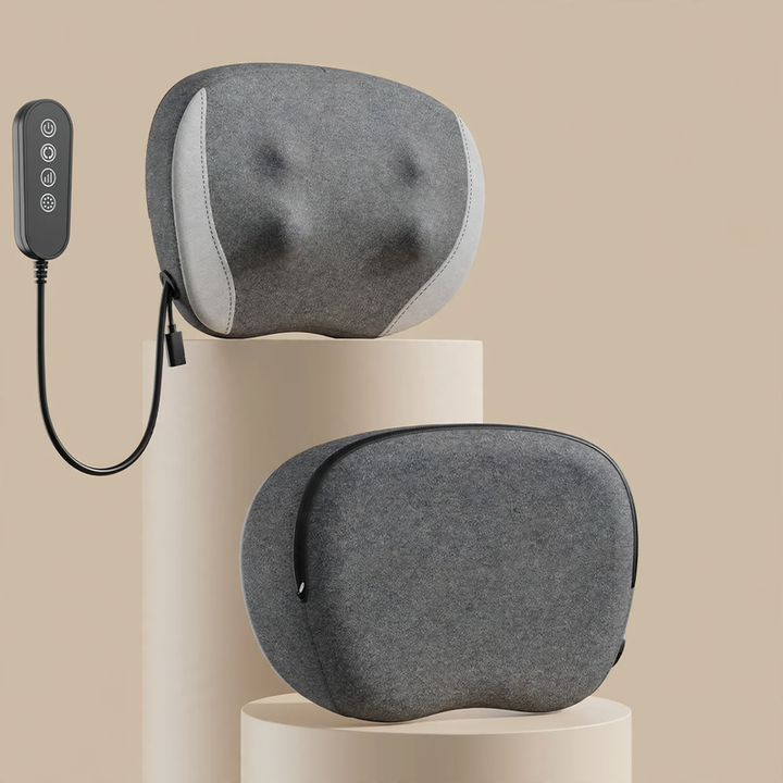 Massage headrest for car with heating function