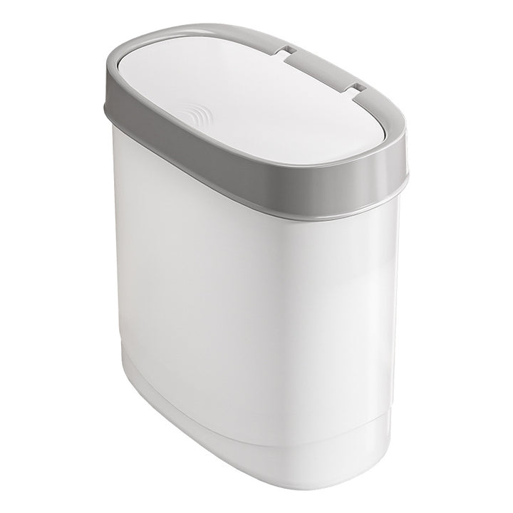 Waste bin, oval, with lid, 12 L