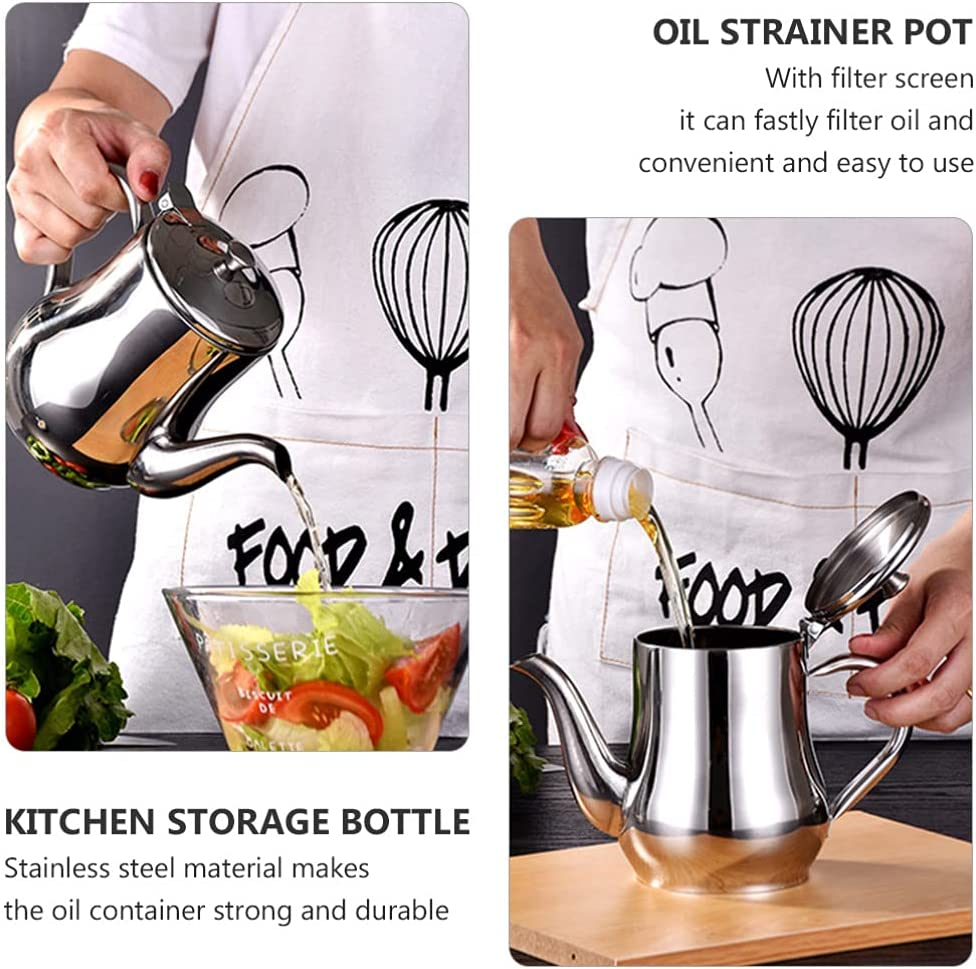 BowLift | Oil filter jug in stainless steel