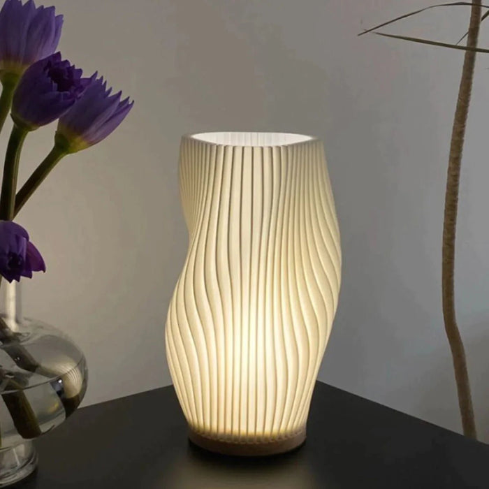 BowLift | Wavecrest Table Lamp – Soft Glow Designer Lamp with Dimmable Warm & Natural White Light