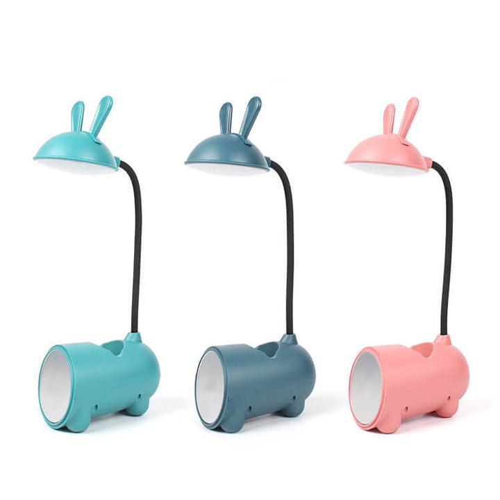 BowLift | LumoBun Table Lamp – Cute LED Desk Lamp with Pen Holder and USB Connection