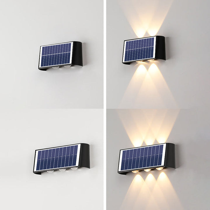 BowLift | Modern Simplicity Solar Waterproof Rectangular ABS PMMA LED Wall Light Lamp For Outdoor Patio